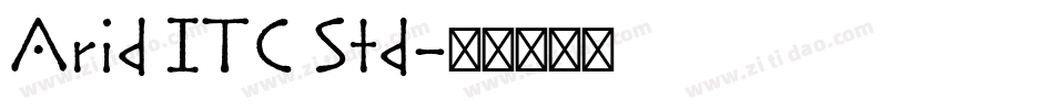 Arid ITC Std字体转换